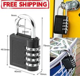 4 Digit Combination Padlock Heavy Duty Outdoor Lock Gym Travel Luggage Locker UK