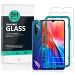 Ibywind Screen Protector (2 Pack) For Redmi Note 8,9H Hardness Tempered Glass,With 1Pc Camera Lens Protector,1Pc Back Protector,Easy to Install