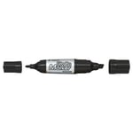 Pilot Marqueur Twin Jumbo Begreen - Double pointe : Ogive et biseautée Noir