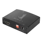 LINDY HDMI 4K Audio Extractor with Bypass Resolutions up to UHD 4K Audio Through TOSLink and COAXIAL Digit. and 3.5mm Stereo Analog. 38167 Noir