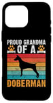 Coque pour iPhone 16 Pro Max Fière grand-mère d'une grand-mère Doberman