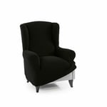 SOFASKINS® Housse de Fauteuil 1 Place - Housse de canapé à Oreilles Super élastique, avec Design Exclusif, Respirante et Durable, Facile à Installer. Dimensions 70-110 cm. Couleur Noire