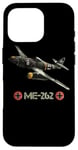 Coque pour iPhone 16 Pro La Seconde Guerre mondiale 2 avion de chasse allemand ME 262