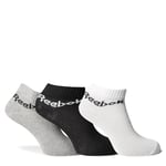 Reebok UNISEX Active Core 3 Pairs CREW SOCKS, white/black/medium grey heather, L