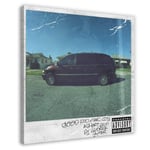 Kendrick Lamar's Album Cover - Good Kid, M.A.A.d City Deluxe Edition Cover Canvas Poster Bedroom Decor Sports Landscape Office Room Decor Gift 12×12inch(30×30cm) Frame-style1