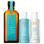 Moroccanoil Shampooing et Après Shampooing Hydratant 70ml avec Soin Original 100ml