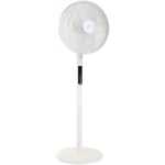 Air-light ring - Ventilateur sur pied & Brasseur d'air blanc Ø40cm 70W avec couronne d'éclairage led