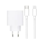 SiGN Snabbladdare för iPhone, USB-C till Lightning, 1m - Vit