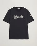 Moncler Embossed Lettering Logo T-Shirt Black