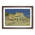 Big Box Art The Yellow House by Vincent Van Gogh Framed Wall Art Picture Print Ready to Hang, Walnut A2 (62 x 45 cm)