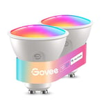 Govee Smart Bulb GU10 RGBWW, 400LM Dimmable Color Changing Light Bulbs, 64 Dynamic Scenes, WiFi Bluetooth LED Bulbs Work with Alexa, Google Assistant