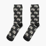 Chaussettes Taille Unique Contrôleur De Jeux Vidéo Vintage Noir Nouveauté Fantaisie Motif Fou Équipage Décontracté Pour Hommes Femmes