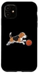 Coque pour iPhone 11 Beagle jouant au basket-ball Beagles Chien