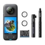 Insta360 X3 Kit de créateur - Caméra d'action 360 degrés étanche avec capteurs 1/2" 48MP, vidéo Active HDR 5,7K 360, Photo 360 72MP, Mode Mono-Objectif 4K, Mode Me 60ips, stabilisation