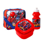 3pc Spiderman Lunch Box Set Childs School Sport Water Bottle Lunch Bag Lunch Box