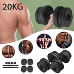 UK 20Kg Dumbells Pair of Gym Weights Barbell/Dumbbell Body Building Free Weight