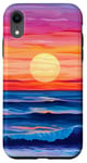 Coque pour iPhone XR Coque de téléphone au motif de coucher de soleil côtier