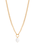 Jon Richard Baroque Pearl Chain Pendant Necklace, Gold/Cream