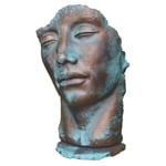 Jardinex - Statue visage homme extérieur grand format - Bronze 115 cm