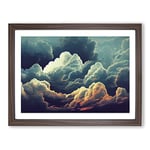 Sunlight On The Clouds H1022 Framed Print for Living Room Bedroom Home Office Décor, Wall Art Picture Ready to Hang, Walnut A3 Frame (46 x 34 cm)