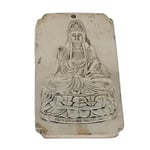 lachineuse - Talisman Déesse GuanYin - Feng Shui Chance & Protection - Talisman en Argent Tibétain 10 X 5,5 cm - Traditions Bouddhistes - Déco Zen Maison Bureau - Idée Cadeau Chine, Japon, Asie