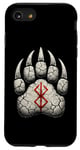 Coque pour iPhone SE (2020) / 7 / 8 Berserker Ours Pattes d'ours Rune de Berserk Symbole Viking