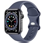 Epova Silicone Strap Compatible with Apple Watch Strap 44mm 42mm 45mm 46mm 49mm, Replacement Straps for Apple Watch Ultra/Ultra 2/ iWatch SE Series 10 9 8 7 6 5 4 3 2 1, Blue Gray, Large