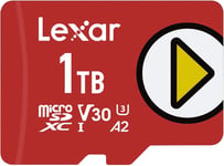 Play Carte Micro Sd 1 To,Carte Microsdxc Uhs-I,Jusqu'À 160 Mo/S En Lecture Carte Microsd,U3/V30/A2/C10 Carte Tf Compatible Avec Nintendo Jeux Switch/Smartphone/Tablette(Lmsplay001T-Bnnag)