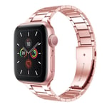 Apple Watch 1/2/3 38mm etc Klockarmband i Rostfritt stål - Rosa Rosa