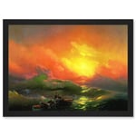 Aivazovsky Ivan The Ninth Wave Marine Painting Artwork Framed Wall Art Print A4