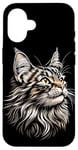 Coque pour iPhone 16 Maine Coon Chat Cat Amoureux des Chats Maine Coon Doux