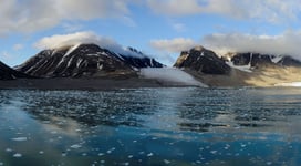 Arctic landscape in Svalbard Spitsbergen