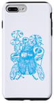 Coque pour iPhone 7 Plus/8 Plus Beetle jouant de la batterie Drummer Cool Insect Rock Musicien