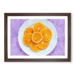 Big Box Art Slices of The Orange Painting Framed Wall Art Picture Print Ready to Hang, Walnut A2 (62 x 45 cm)