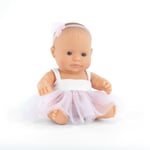 Miniland - Poupée 21 cm fille caucasienne - tutu rose