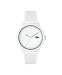 Lacoste Montre Analogique à Quartz pour Homme avec Bracelet en Silicone Blanc - 2011169