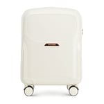 WITTCHEN Lady 2 Stylish Cabin Suitcase Hand Luggage Small Travel Case Hard-Wearing Polycarbonate 4 Double Wheels TSA Combination Lock 2,9 kg 36 L Size S Cream Elements in Rose Gold