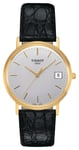 Tissot T71340131 Goldrun Hesalite 18K Gold Silver Toned Dial Watch