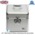 1 X NEO Aluminium Silver DJ Flight Case to Store 100 Vinyl LP 12" Records STRONG