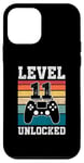 Coque pour iPhone 12 mini Niveau 11 Débloqué 11 ans Gamers 11e Anniversaire Jeu