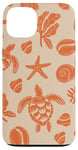 iPhone 13 Ocean Life Turtle Starfish Seaweed Biologist Coastal Sea Case