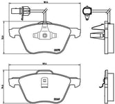 Bromsbelägg Brembo - VW - T4 transporter, Sharan, T4 transporter syncro. Ford - Galaxy. Seat - Alhambra