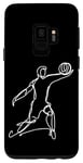 Coque pour Galaxy S9 Croquis d'un garçon de volley-ball