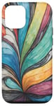 Coque pour iPhone 12/12 Pro Crayon coloré type croquis dessin motif abstrait