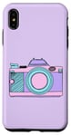 Coque pour iPhone XS Max Appareil photo aux couleurs pastel de la licorne Photographe