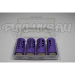 4 PILES RECHARGEABLE 16340 CR123A 3.7V 2300mAh Li-ion + BOITE DE RANGEMENT • KDO