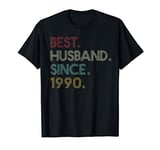 31st Wedding Anniversary Gift Ideas Best Husband Since 1990 T-Shirt