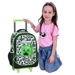 Minecraft Sac à Dos Trolley Grande Avec Roues École Élémentaire Enfant Garçon