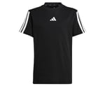 adidas Unisex Kids Essentials 3 Stripes T-Shirt, Black/White, 13-14 Years