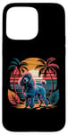 Coque pour iPhone 15 Pro Max Vintage 80s Sunset Caniche